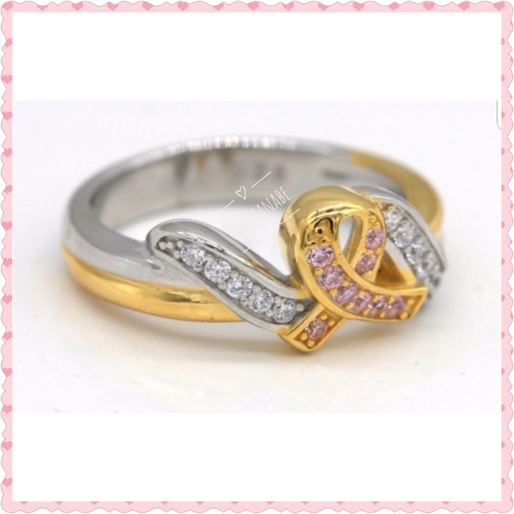 New Women's Breast Cancer Awareness Ring Size 8, 9